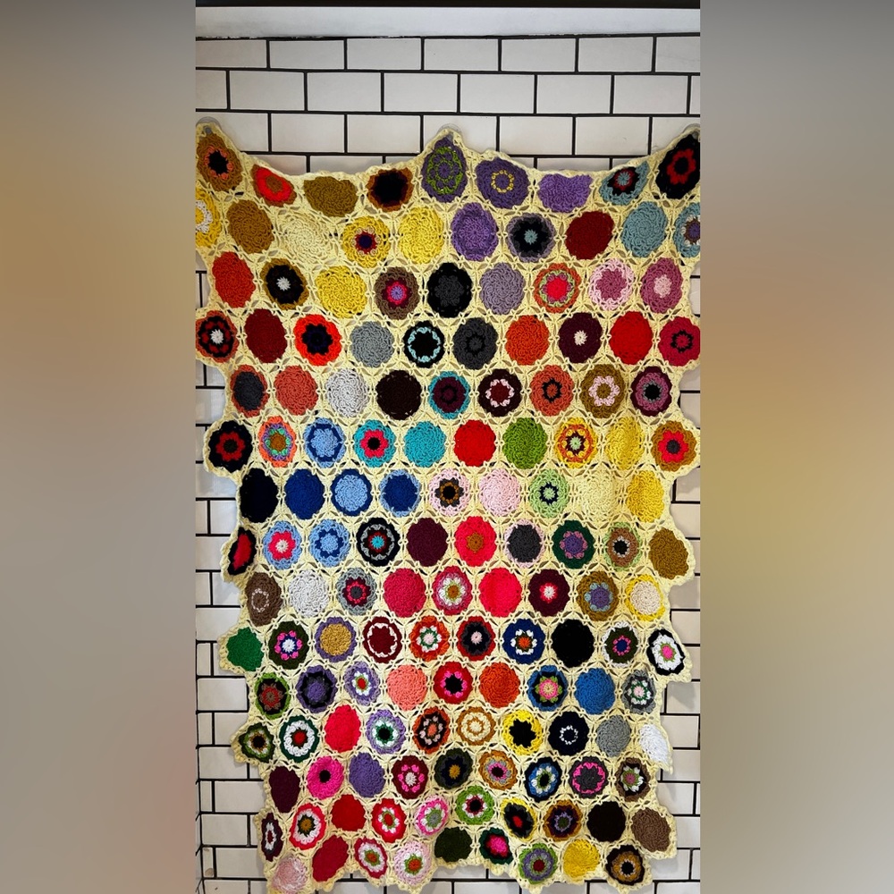 Handmade colorful afghan